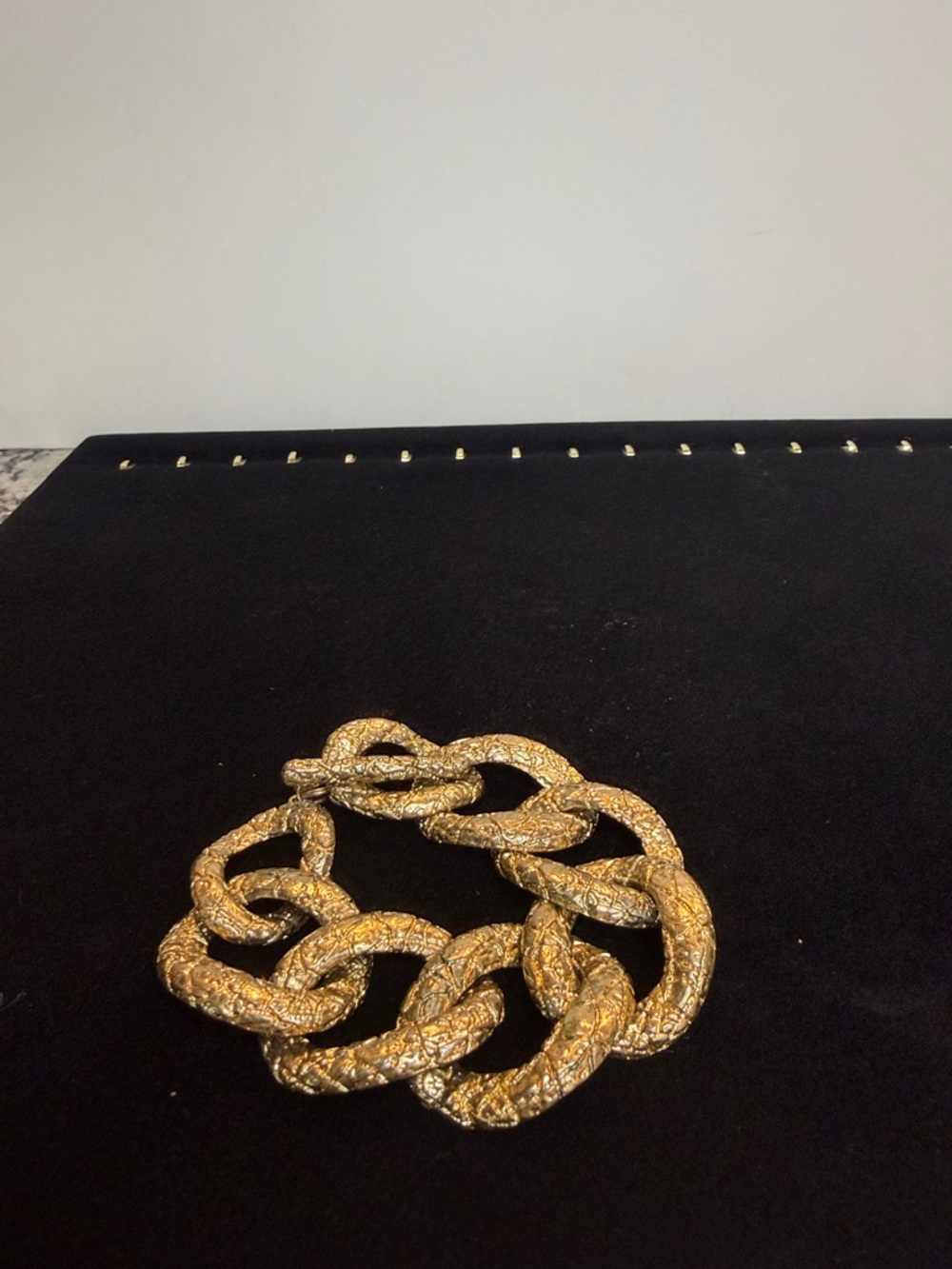 Textured Gold Link Bracelet